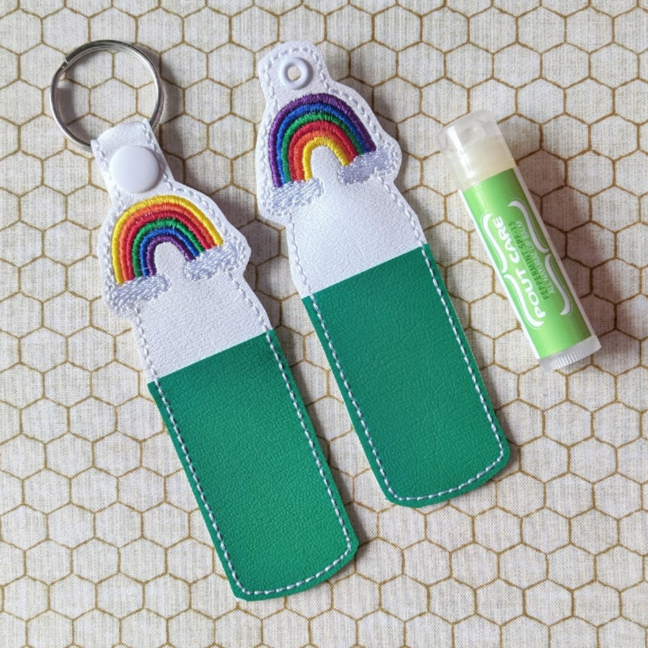 Rainbow Lip Balm Key Fob